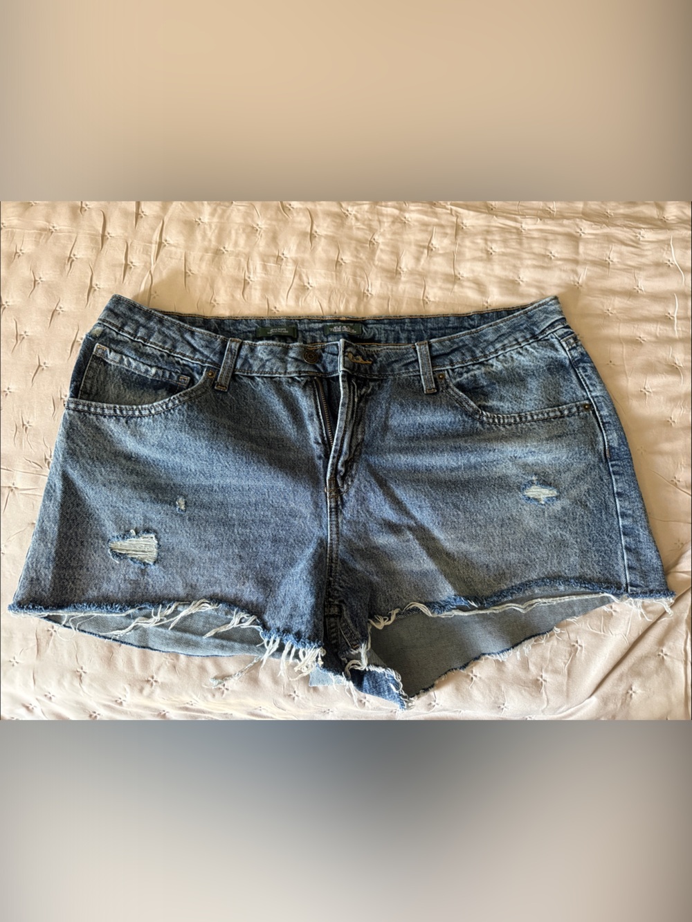 wild fable Light Blue Distressed Denim Cutoff Shorts